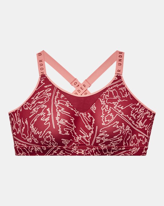 Women's UA Infinity High Printed Sports Bra in Pink image number 2